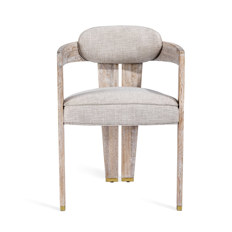 Interlude Maryl Linen King Louis Back Arm Chair Perigold